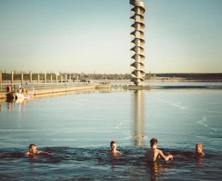 Baden am 15.02.2019 im Goitzschesee